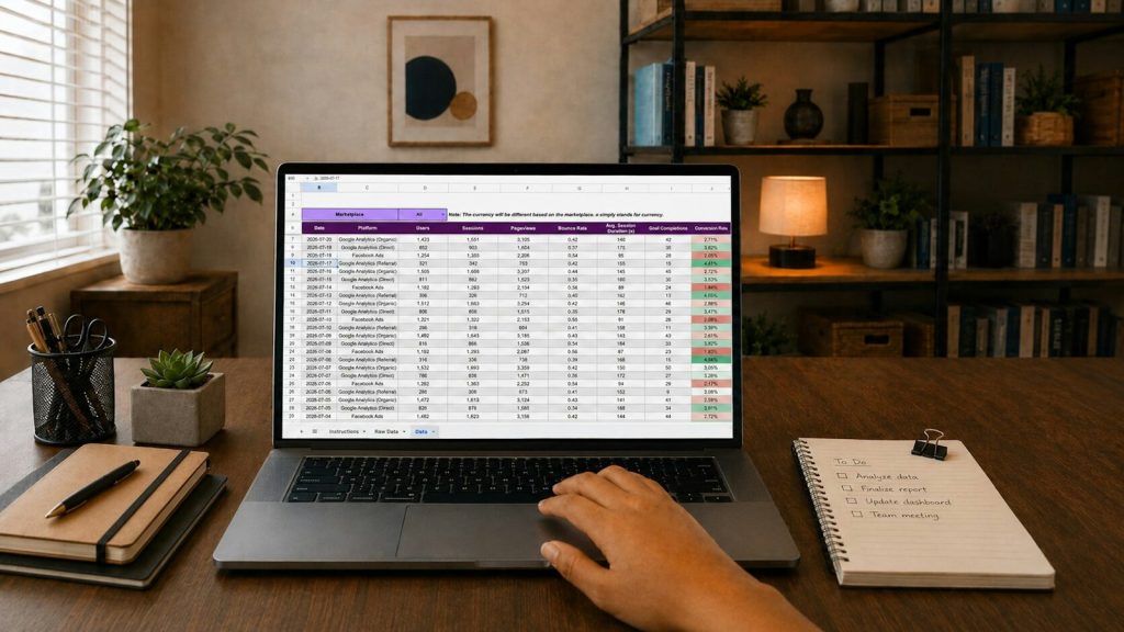 Calculatrice et tableau de prévisions issues d'une étude de marché